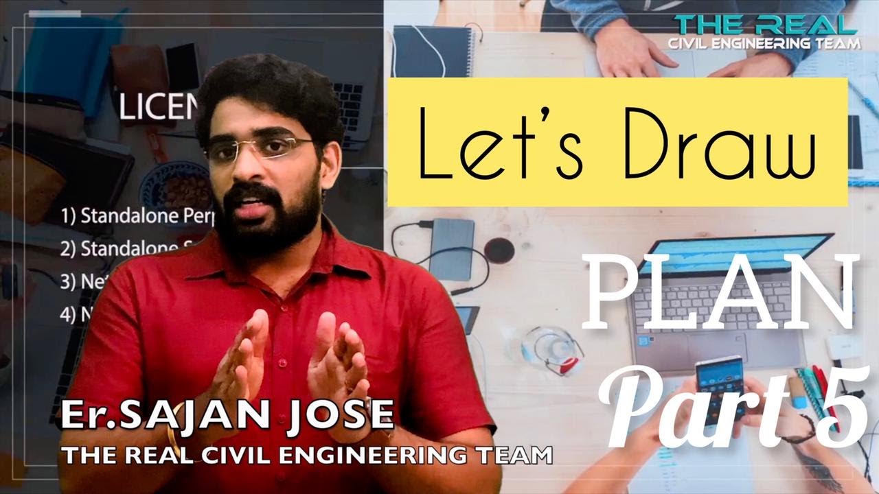 AUTOCAD ഉപയോഗിച്ച് ഒരു പ്ലാൻ വരക്കാം|PART 5|Er.SAJAN JOSE|AUTOCAD ONLINE CLASSES