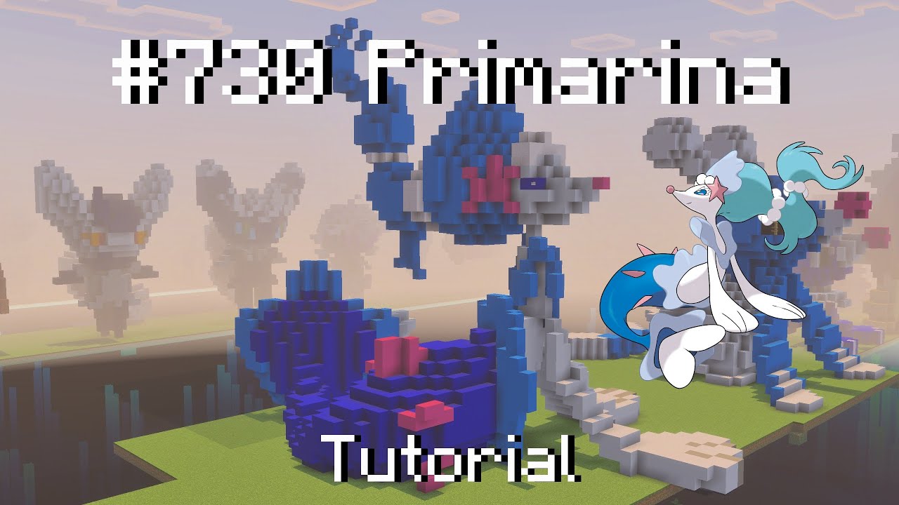 How to build a Pokémon Primarina in Minecraft (Tutorial)