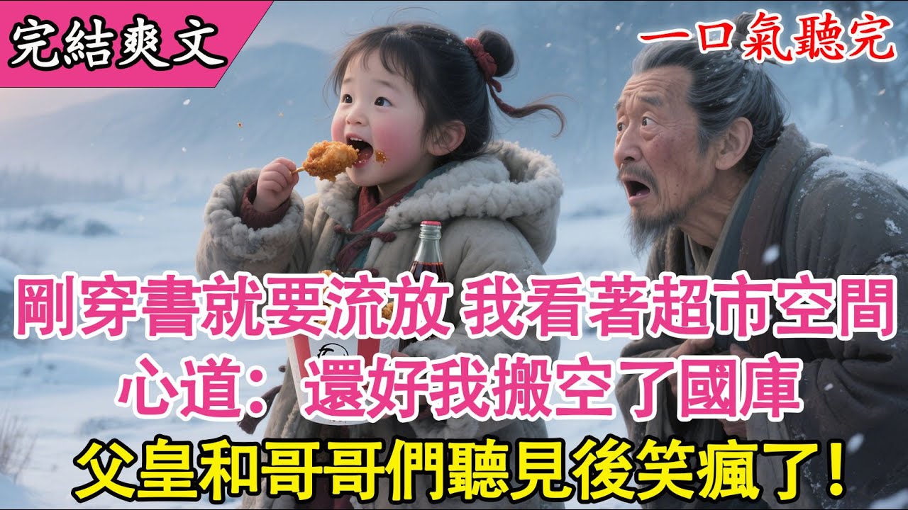 【完結小說】剛穿書就要流放？我看著超市空間心道：【還好我搬空了國庫】，父皇和哥哥們聽見後笑瘋了！#抄家流放#空間超市#囤貨爽文#美食打臉#全家偷聽#讀心術