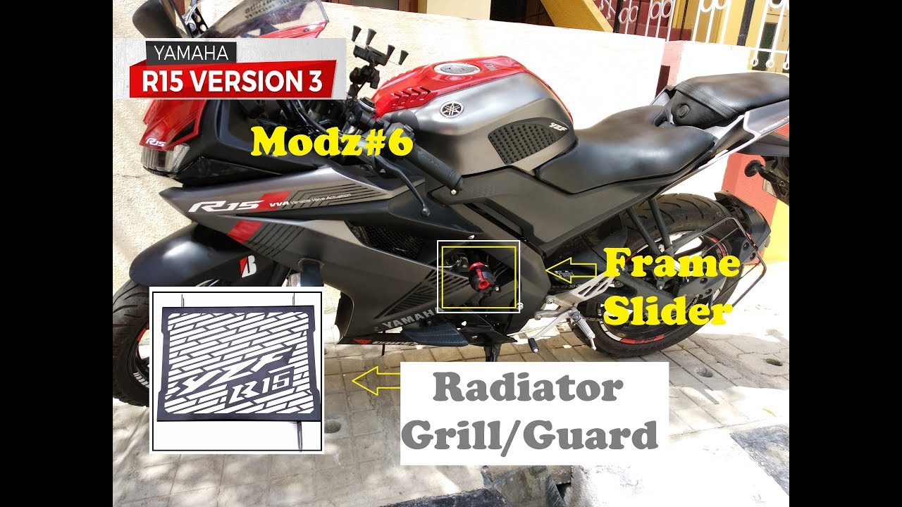 R15 V3 After Market Frame Slider | Radiator Grill Installation | Now i have 2 Frame Sliders