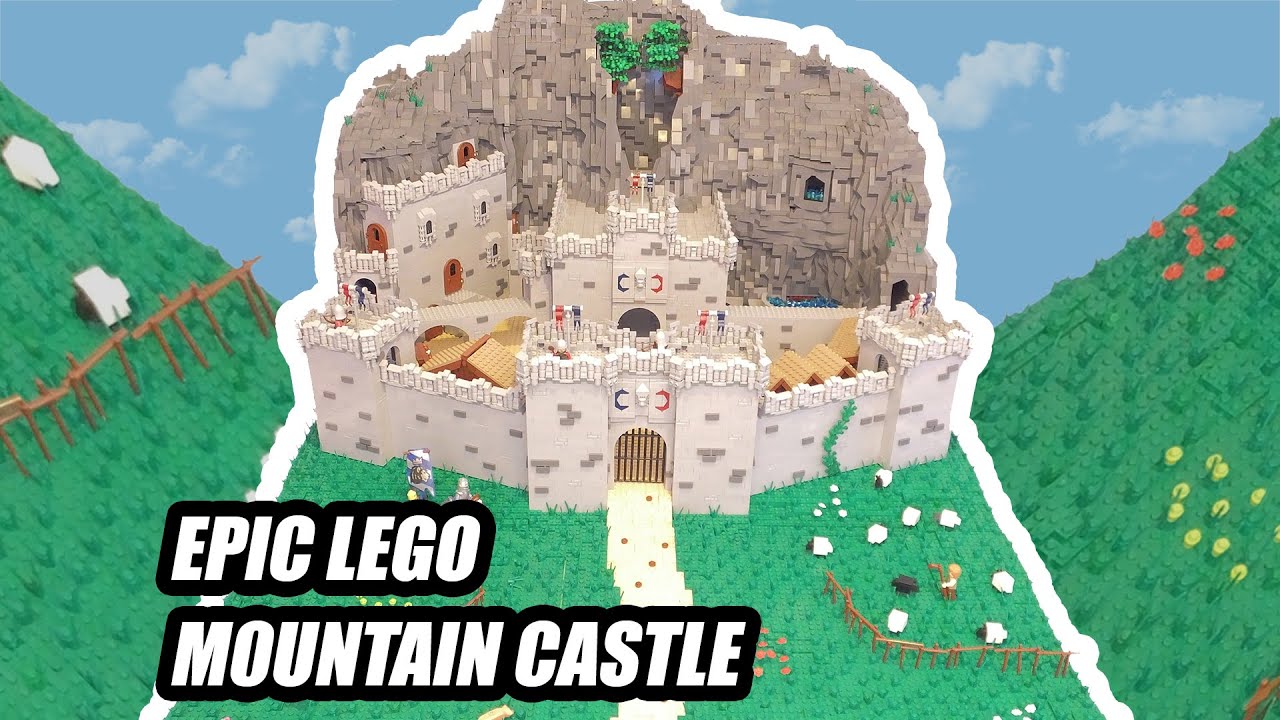 TIMELAPSE: Huge LEGO Mountain Castle