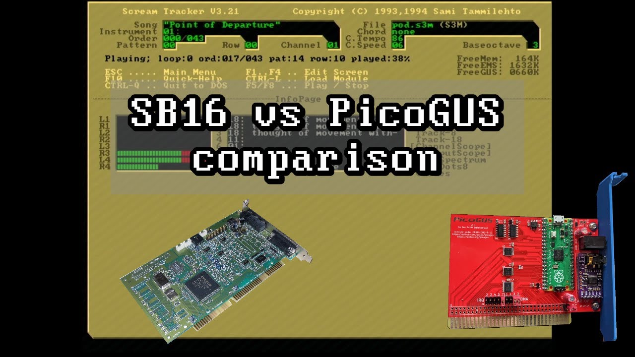 [MSDOS] Comparing PicoGUS to a Sound Blaster 16 CT2940