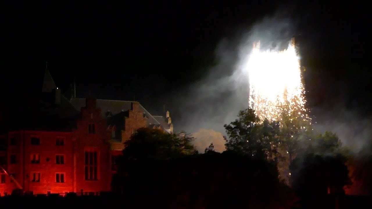 Winzerfest Bingen 2018, Feuerwerk Burg Klopp