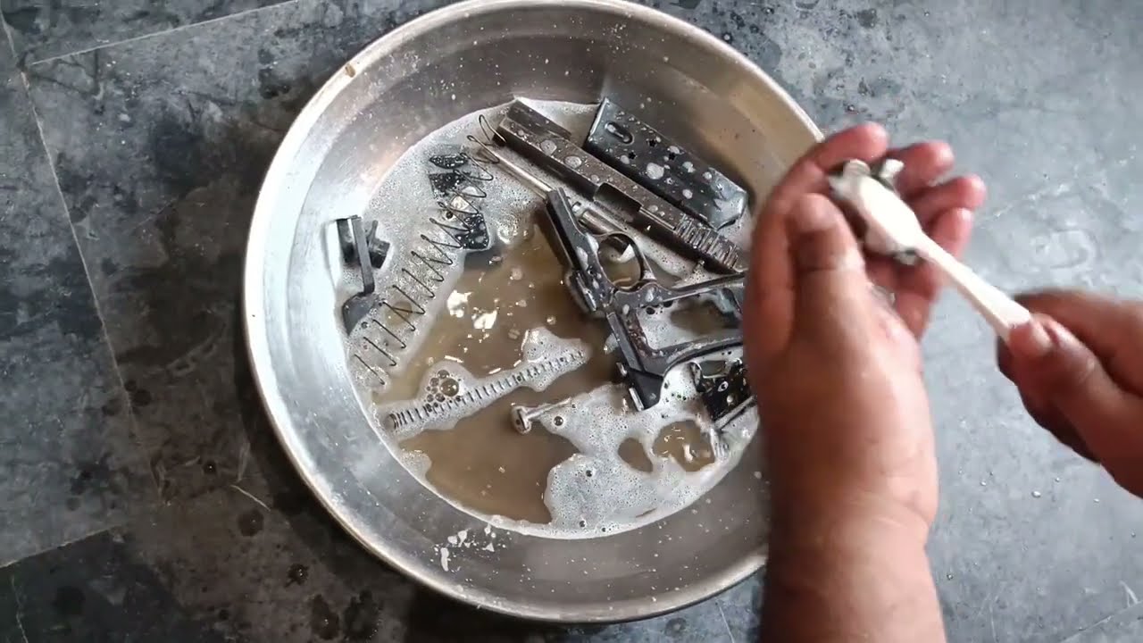 30 Bore Pistol Rust Cleaning||30 Bore Complete Servicing||30 Bore Dissemble and Assemble Process