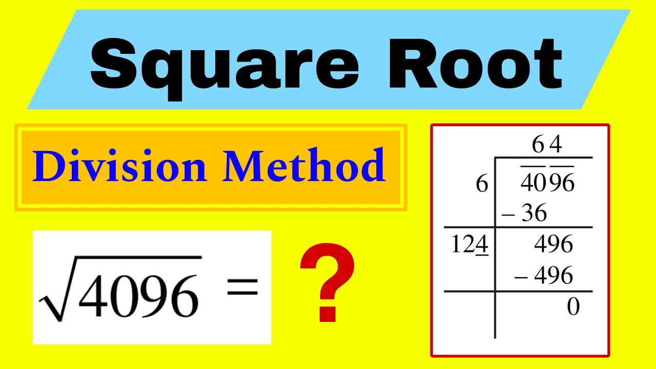 Find Square Root by Division Method | Step-by-Step Explanation