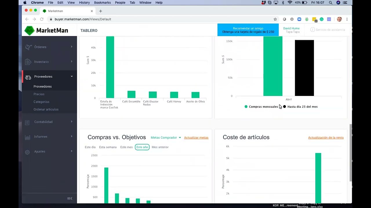 Demostraci&oacute;n del software de inventario MarketMan