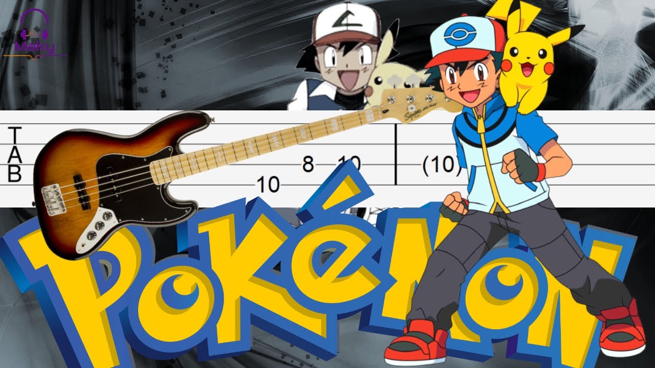 Pokemon Theme [Bass Tabs Tutorial]