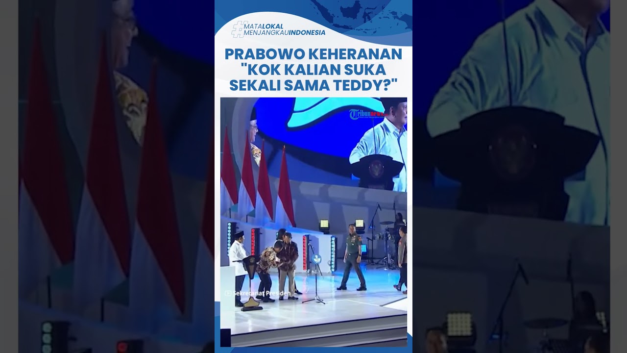 Mayor Teddy Diteriaki Guru Diminta Naik Panggung, Prabowo Heran: Kok Kalian Suka Sekali Sama Dia?