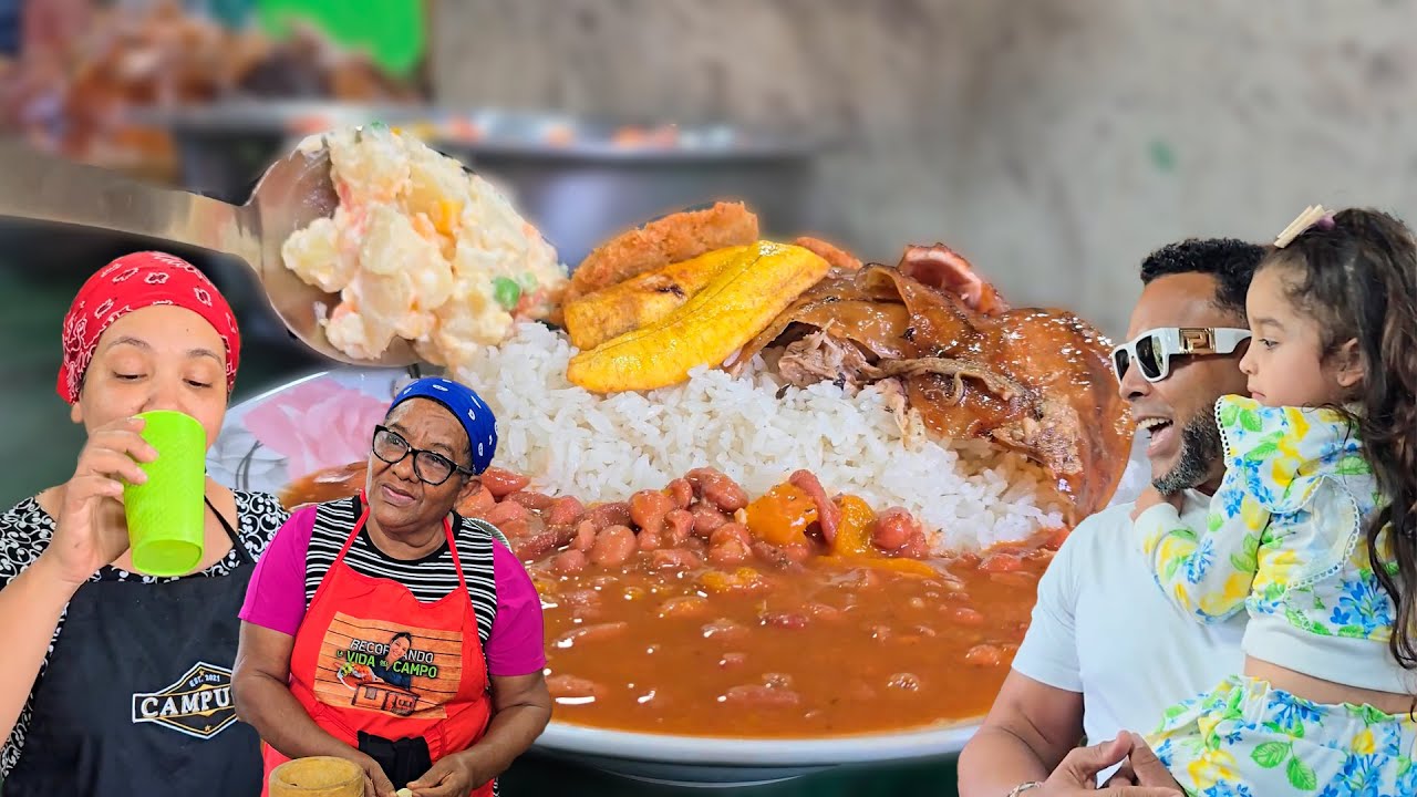 🔥 NELSON CRUZ disfruta DEL FOGÓN al PATIO 🍽️ | PUERCO ASADO con ARROZ BLANCO y HABICHUELAS 🤤