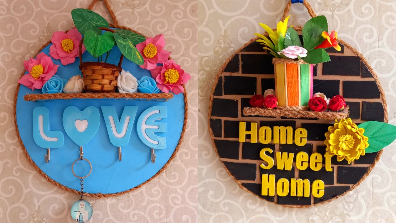 Door Hanging Craft/wall Hanger Decor Idea/ How to make welcome Door Hanger/ #diy #welcome.