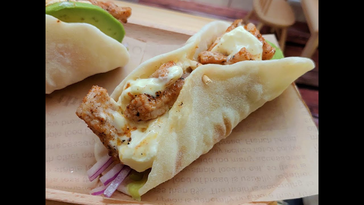 Mexican Tortilla with Fried Marinated Pork & Avocado | Recipe with Subtitle | Tiny Cafe