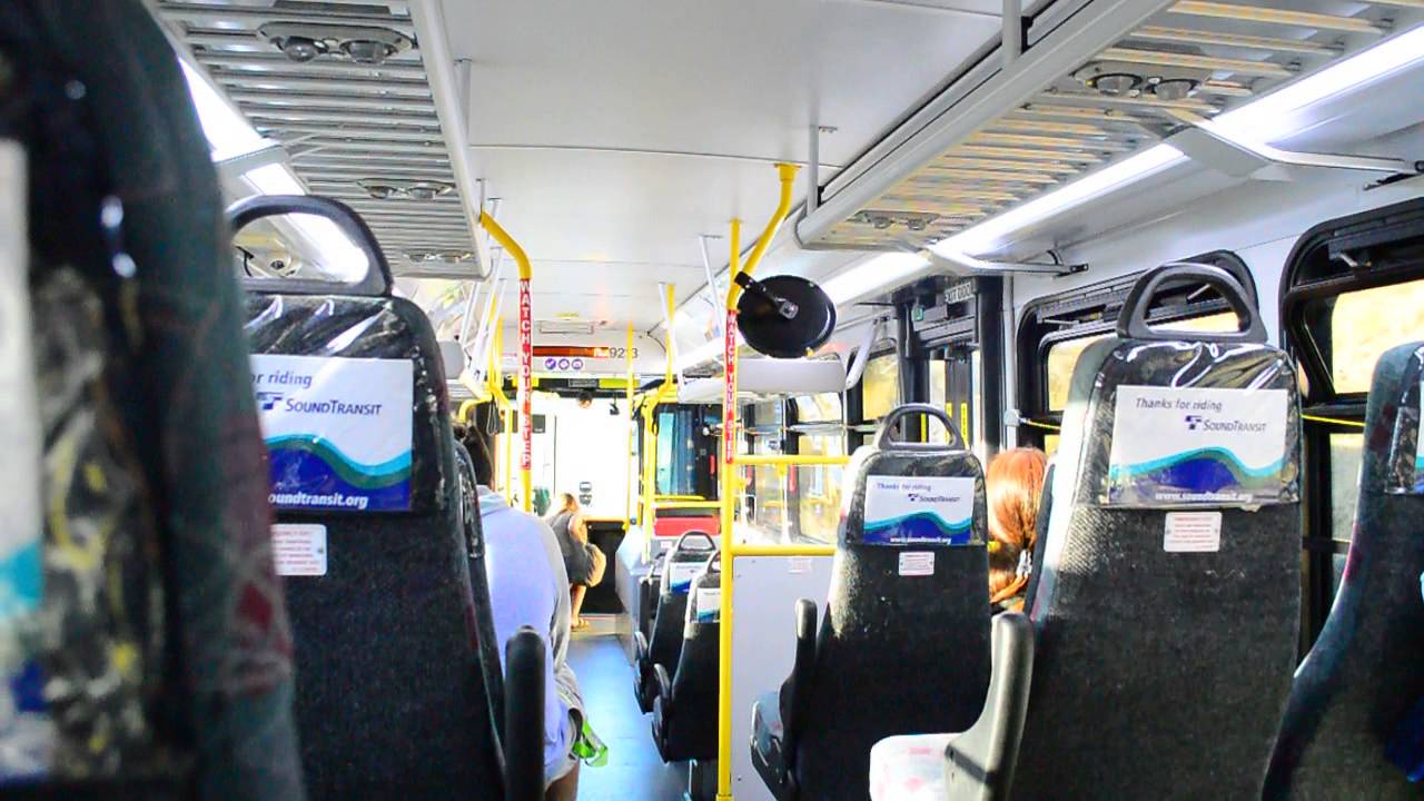 On-Board Sound Transit 2012 Gillig Low Floor BRT Hybrid 9213 On The 560
