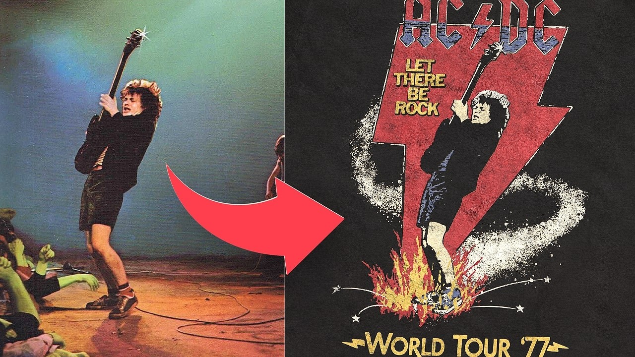 Создайте винтажную футболку группы AC/DC вместе со мной с нуля! | Урок по Photoshop