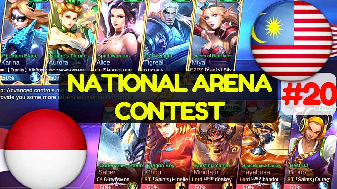 Malaysia VS Indonesia [1st Game 180617] | National Arena Contest Mobile Legends