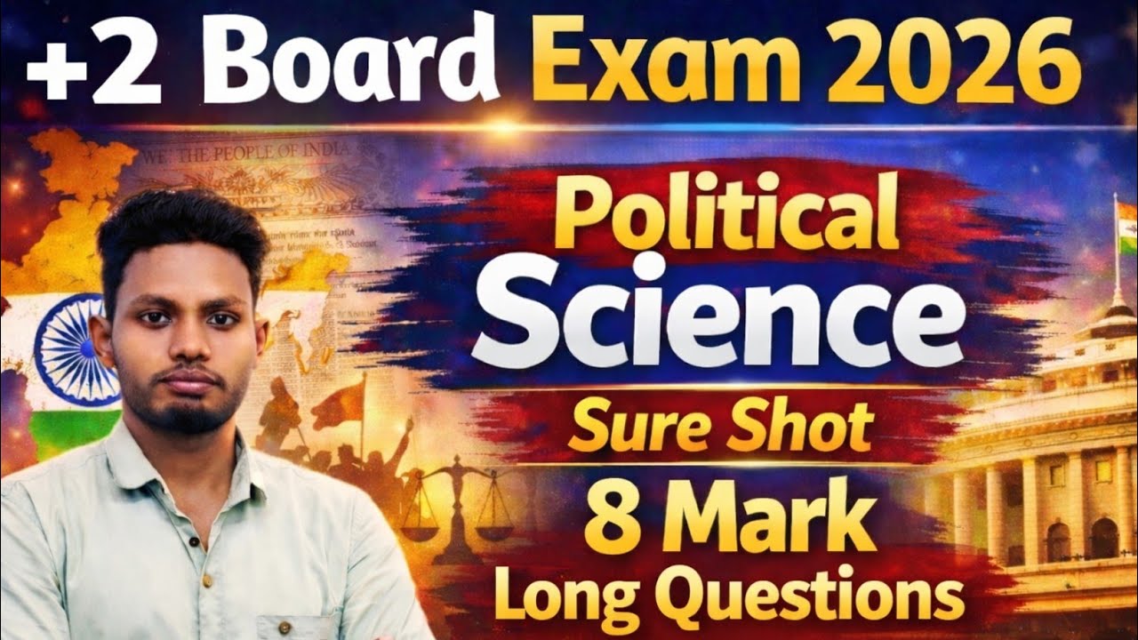 Top 5 Political Science Long Questions CHSE 2026 🔥/ political science selection question 2026 chse