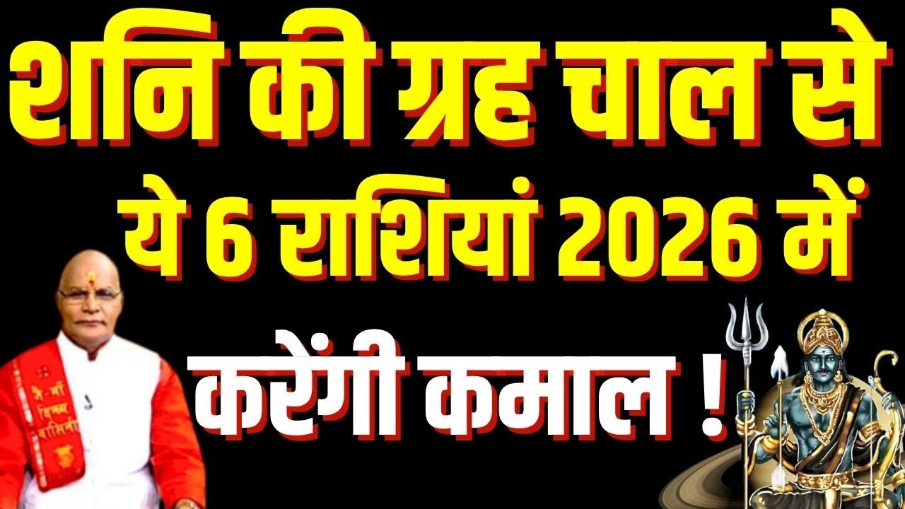 2026 Shani Gochar : शनि की ग्रह चाल से ये 6 राशियां 2026 में करेंगी कमाल ! | Pandit Suresh Pandey