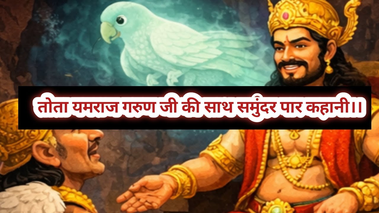 तोता यमराज गरुण जी की साथ समुंदर पार कहानी।। Tota Yamraj guruji ki saat samundar paar kahani !!