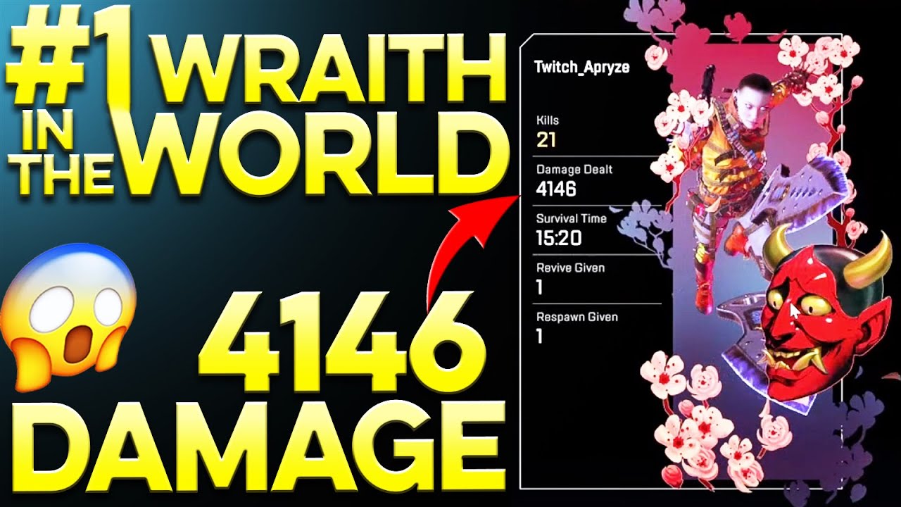 #1 WRAITH IN THE WORLD DROPS AN EASY 4146 DAMAGE 😱 | APEX LEGENDS