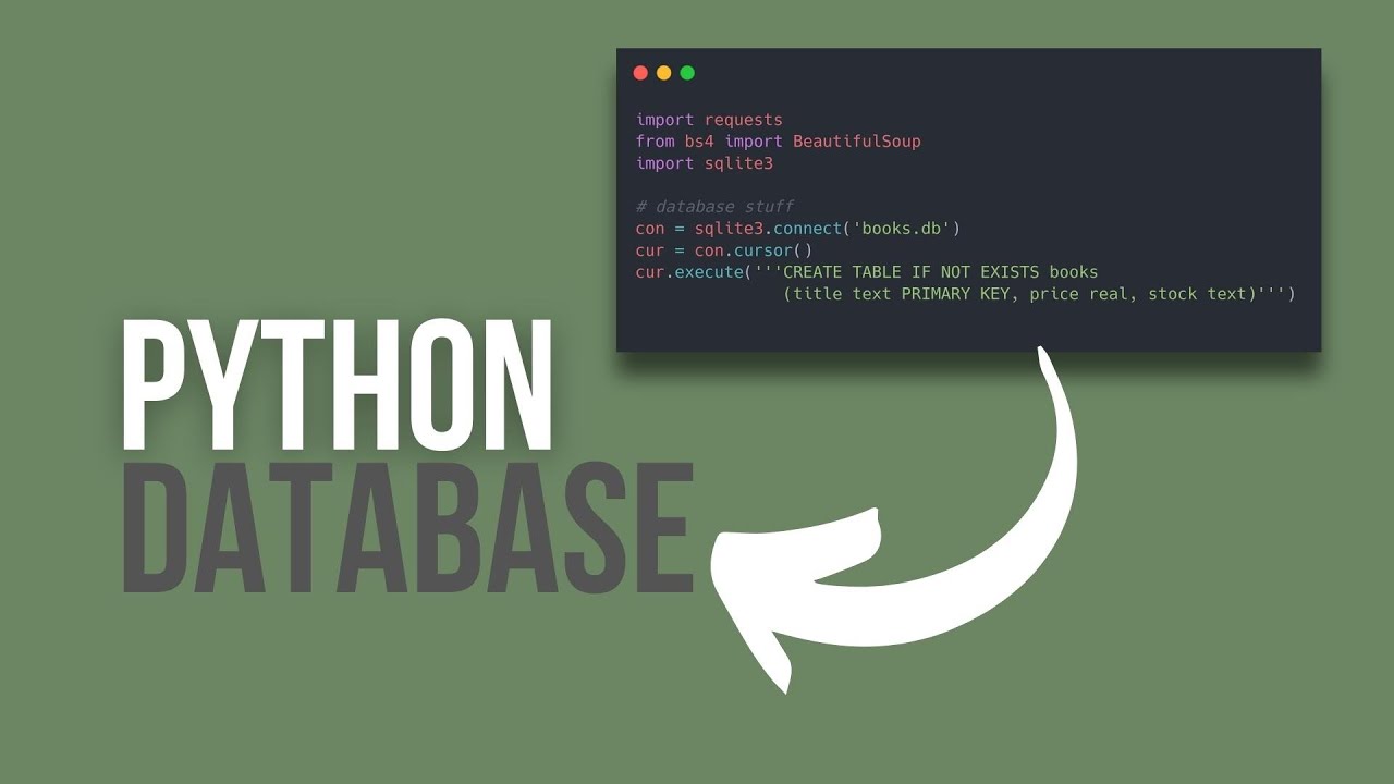 Как хранить данные с помощью Python и SQLite3