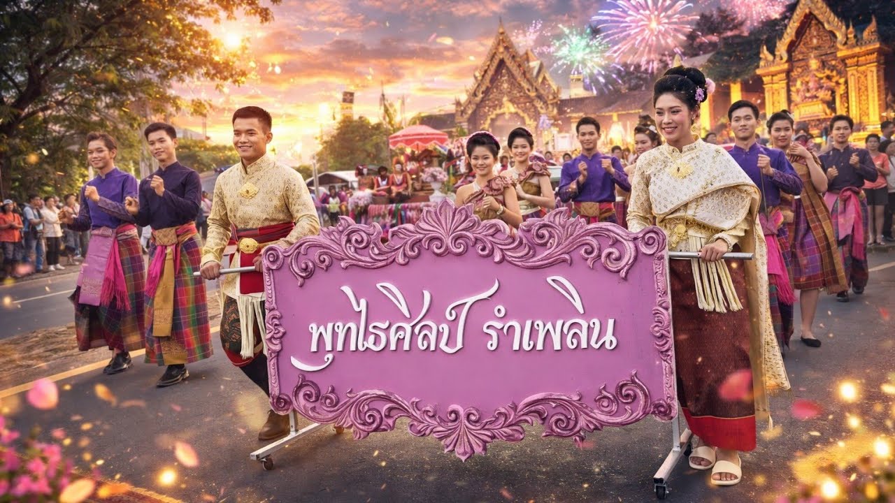 พุทไธศิลป์  รำเพลิน ขบวนแห่ “งานประเพณีวิถีอีสาน สืบสานวัฒนธรรมไทย” อำเภอพุทไธสง 