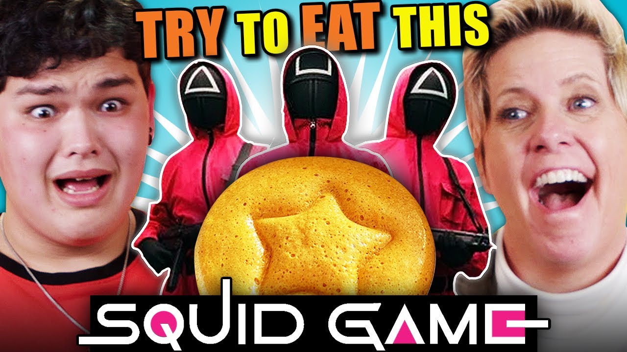 Squid Game - Try To Eat Challenge  (Dalgona Candy, Tteokbokki, Dosirak)