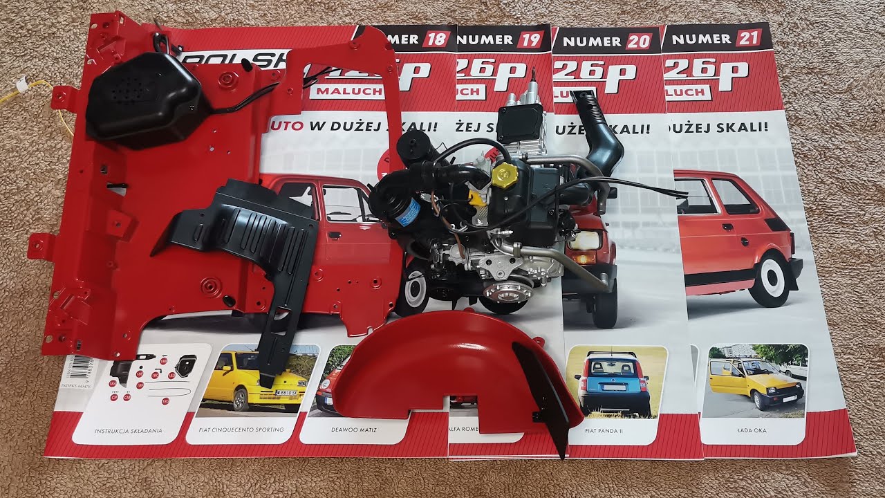 FIAT 126p FL. Odc. 15(nr. 18- 21). Zbuduj model kultowego auta 1:6 Hachette.