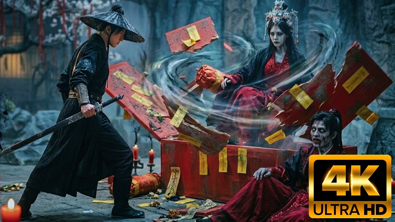 【2026 Newest Movies】The woman he saved on the road lifted her veil...A GHOST BRIDE! 👰 #monstermovie