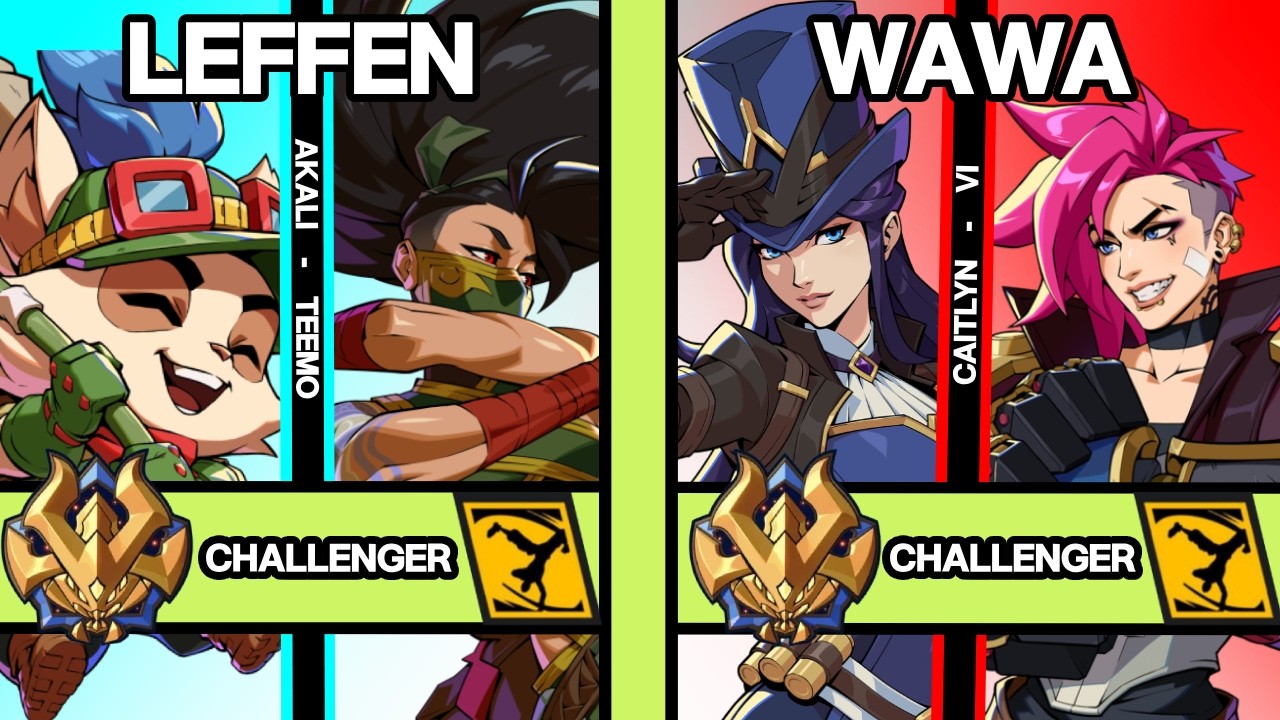 2XKO ▰ LEFFEN (Akali-Teemo) vs WAWA (Caitlyn-Vi) ▰ 2XKO Pro Replays