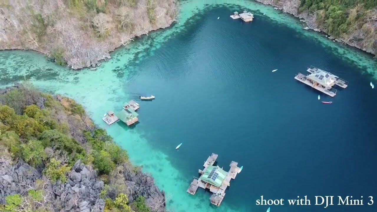 Flying around Paolyn Boathouse, in Coron, Palawan, Philippines. 