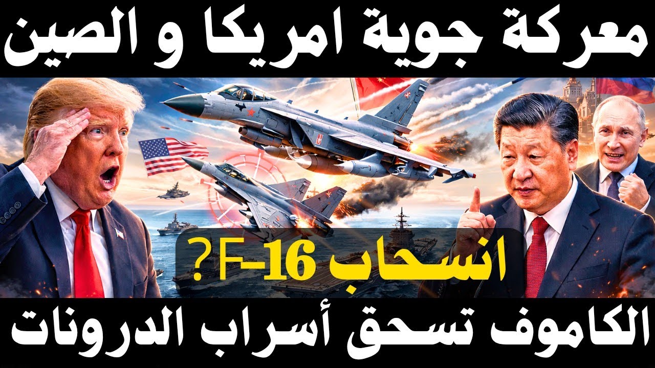 🔥 لأول مرة: مواجهة جوية مباشرة بين أمريكا والصين… وروسيا تتقدم!