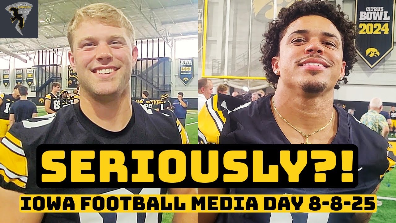 LISTEN: Returning for a SEVENTH college season??? 🤯🤯🤯 Iowa WR Kaden Wetjen discusses possibility