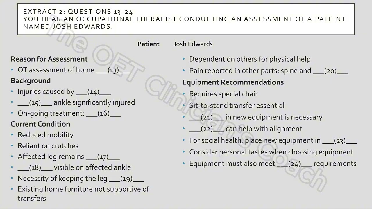 OET listening test 10 Part A #oet #oettraining #oetlistening #oetshadowing #medicalenglish