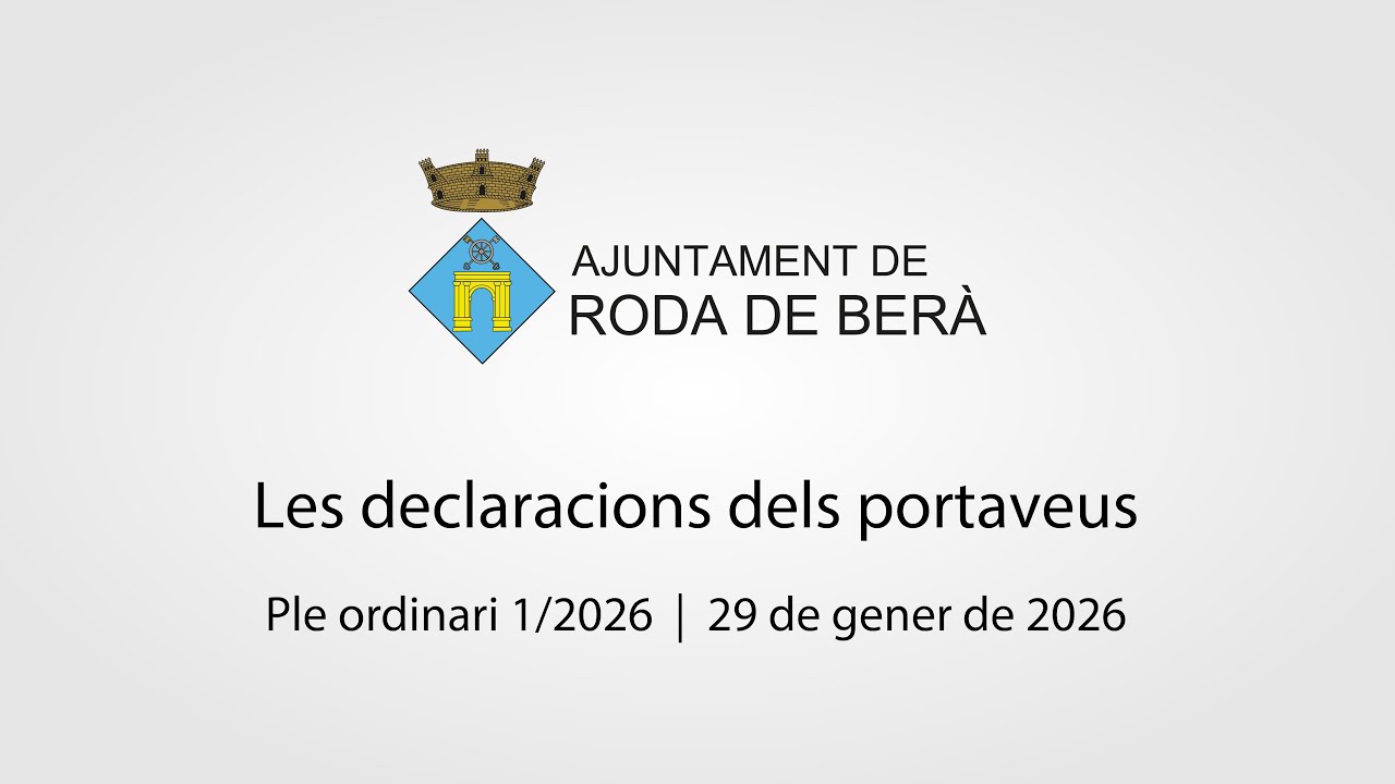 Ple 1/2026. Declaracions dels portaveus dels grups municipals.