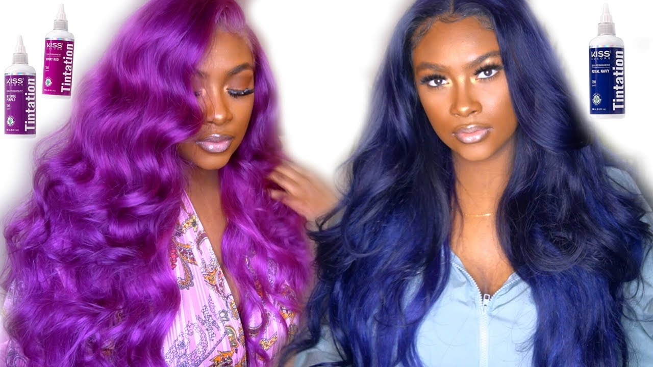 💜💙Major Hair Transformation:Berry to Navy Hair in MINUTES using WaterColor Method|Yolissa Hair