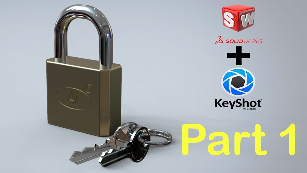 Solidworks tutorial | Design a Lock-KEY & render with keyshot Parte 1/2