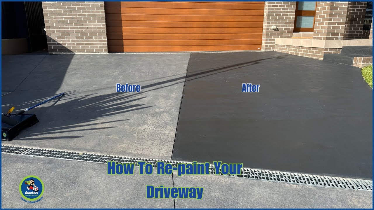 How To Re Paint Your Concrete Driveway with Crockers Paint & Wallpaper | Sydney Australia
