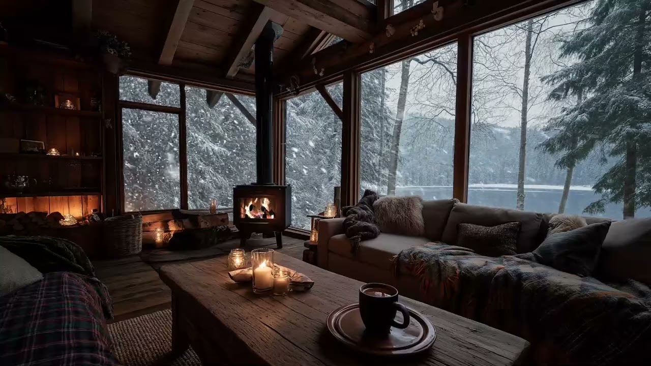 Winter Snowfall Ambience ❄️ Soft Music for Focus, Study & Deep Sleep