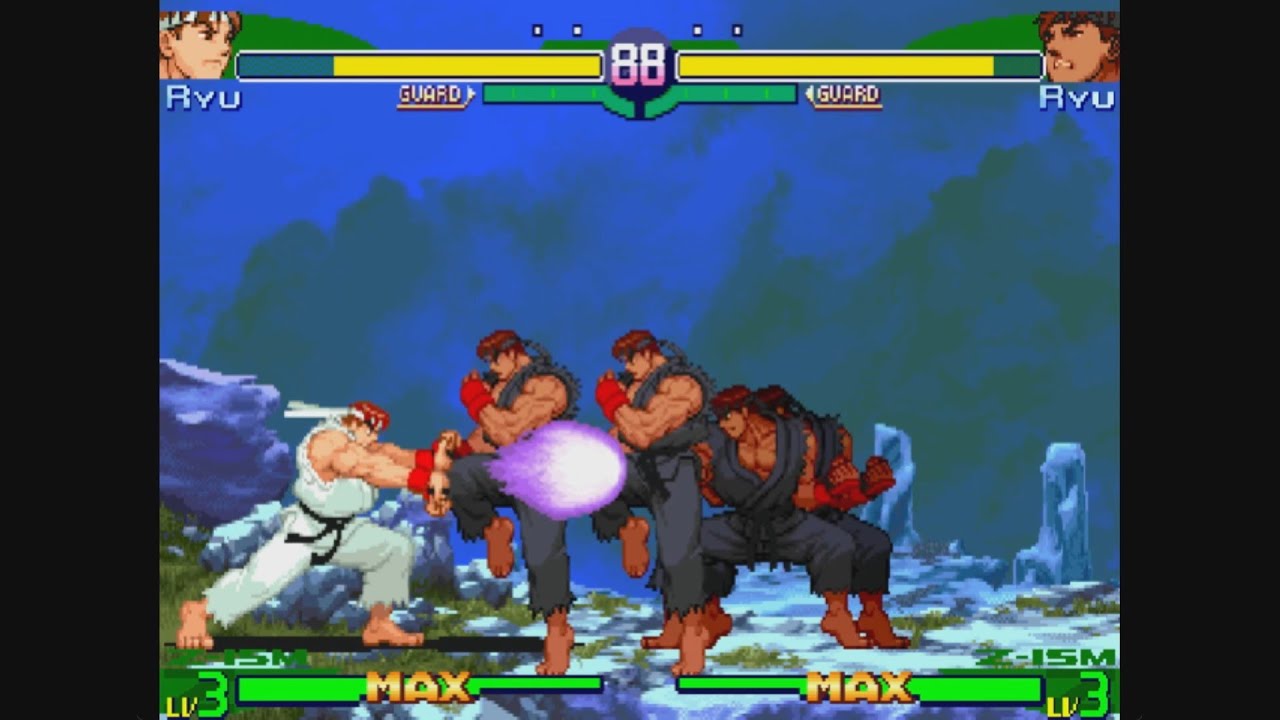 Ryu vs. Evil Ryu (Hardest AI Battle) - HYPER STREET FIGHTER ALPHA - 20230831
