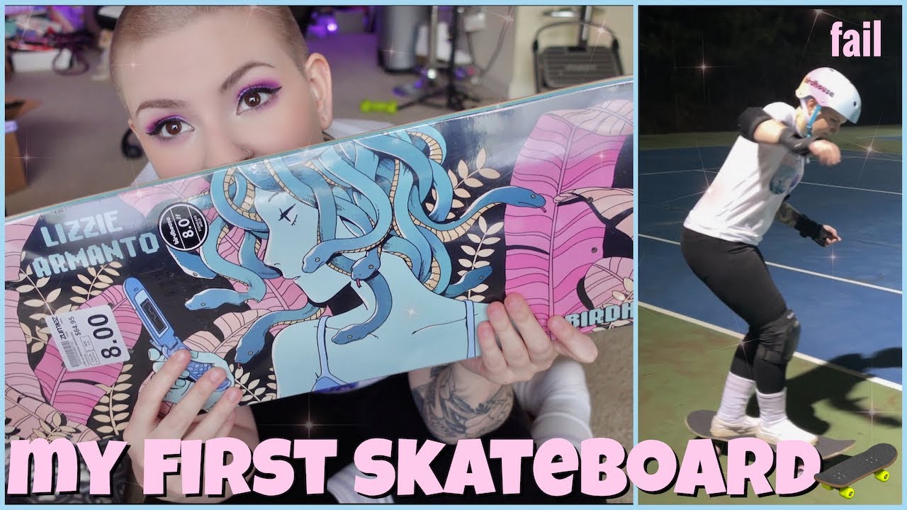 ✨MY FIRST SKATEBOARD✨ | Unboxing, Setting up, and Riding |