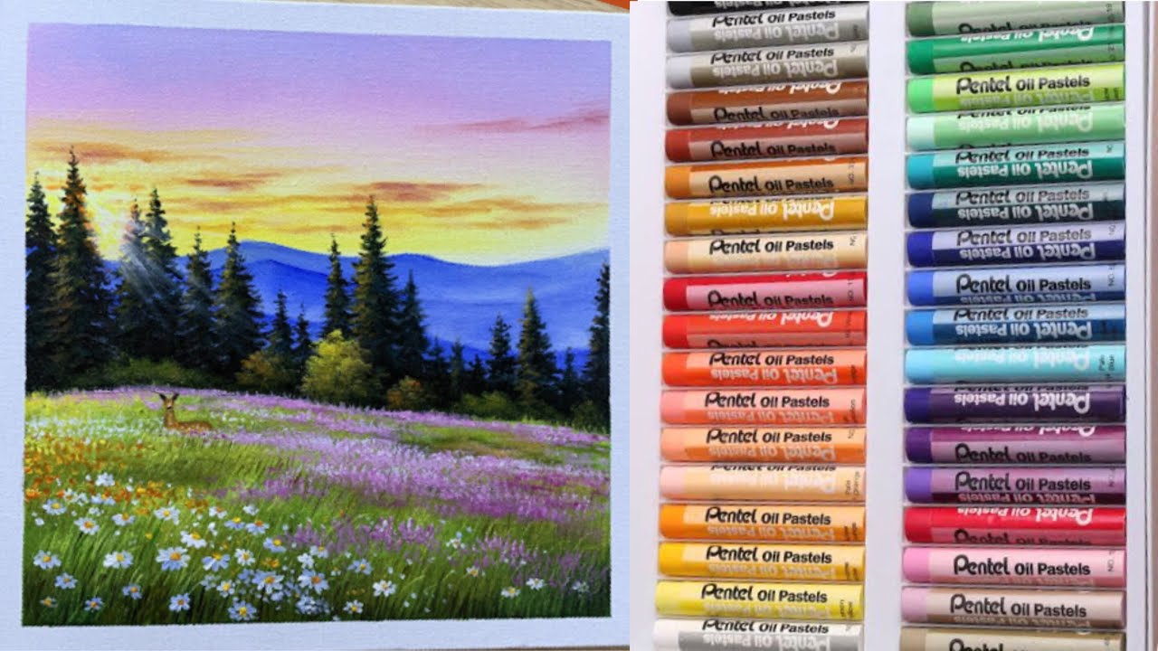 Following Wow Art Painting using Oil Pastel Only