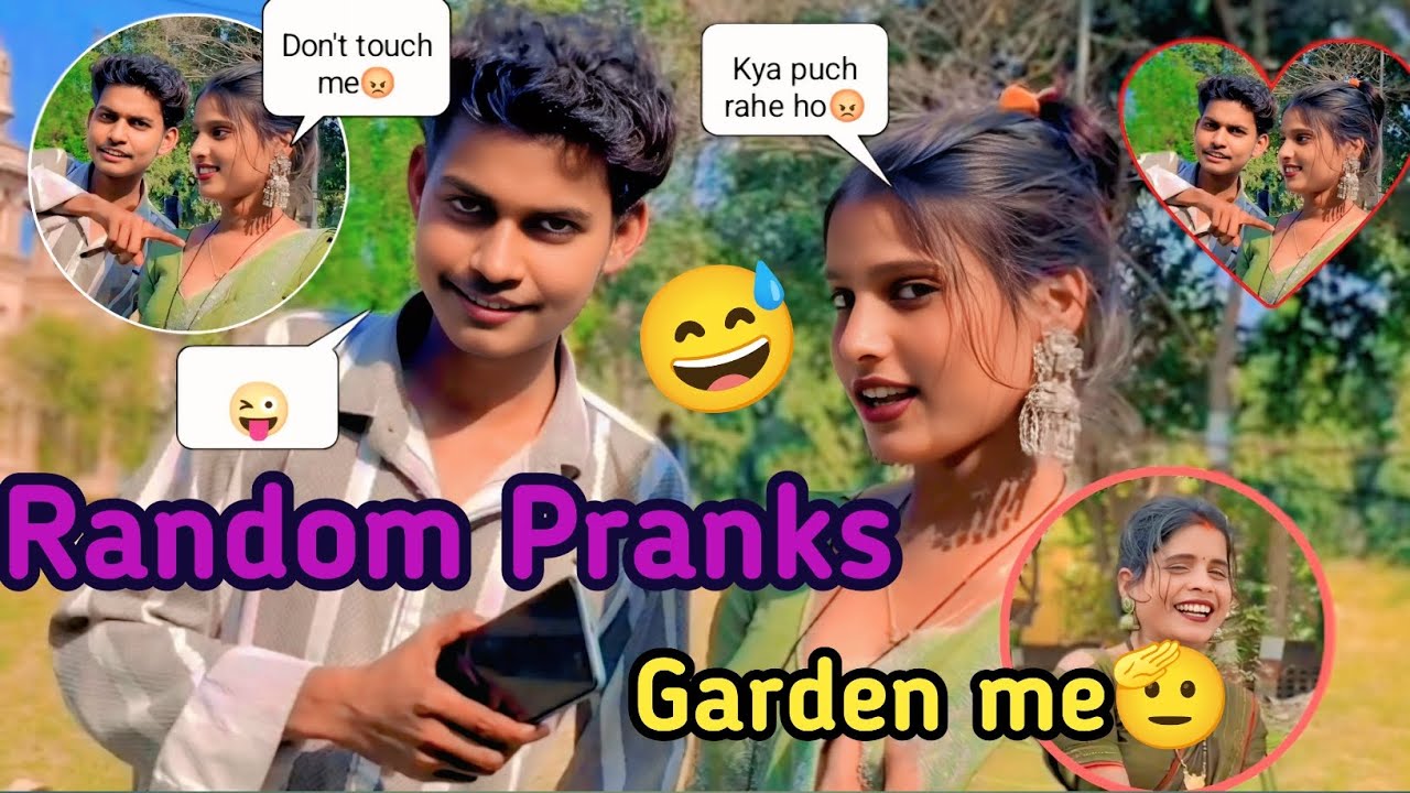 Random Girls 😅 reaction Garden me #funny #viralvideo #funnvlogs 