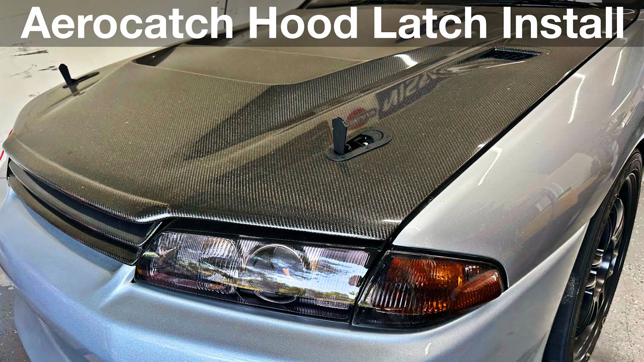 How to Install AEROCATCH Hood Pins / Easy Cutting Guide /  R32 Skyline GTS-T RB20