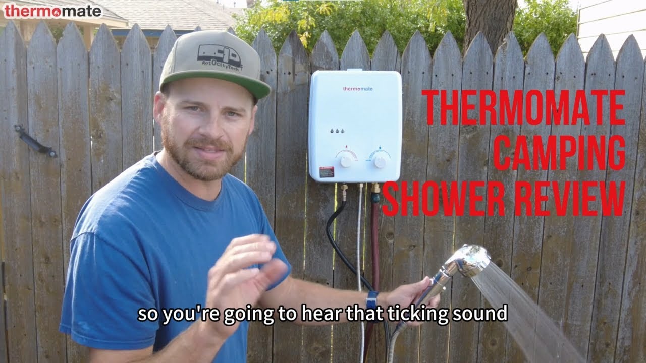 📢Portable water heater thermomate camping shower review🚿🏕️