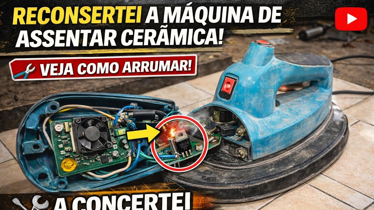 Máquina de acentar cerâmica com defeito resolvido 