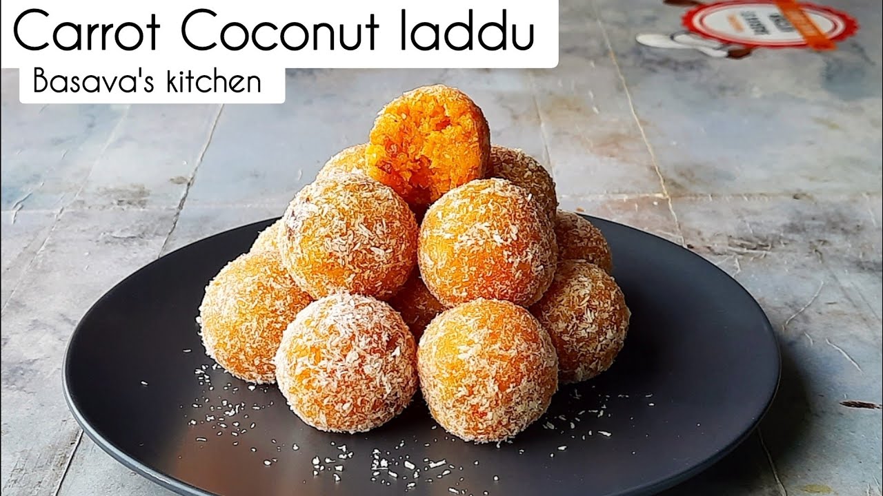 Carrot Coconut Laddu | Ganesh chathurthi special | Basava's kitchen