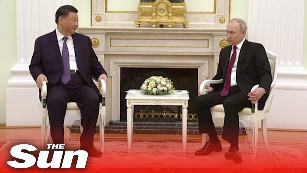 Vladimir Putin 'twitches and squirms' during historic meeting with China's Xi Jinping