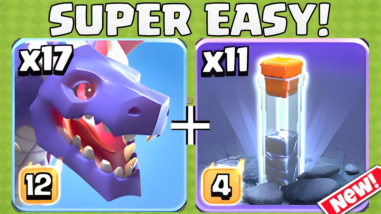 TH18 Dragon Attack With 15 Totem Spell !! Best TH18 Attack Strategy for Ranked Mode (Clash of Clans)