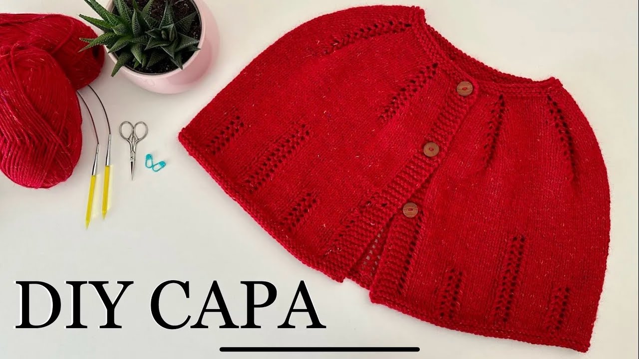 Tejer Capa o Poncho de mujer a dos agujas paso a paso