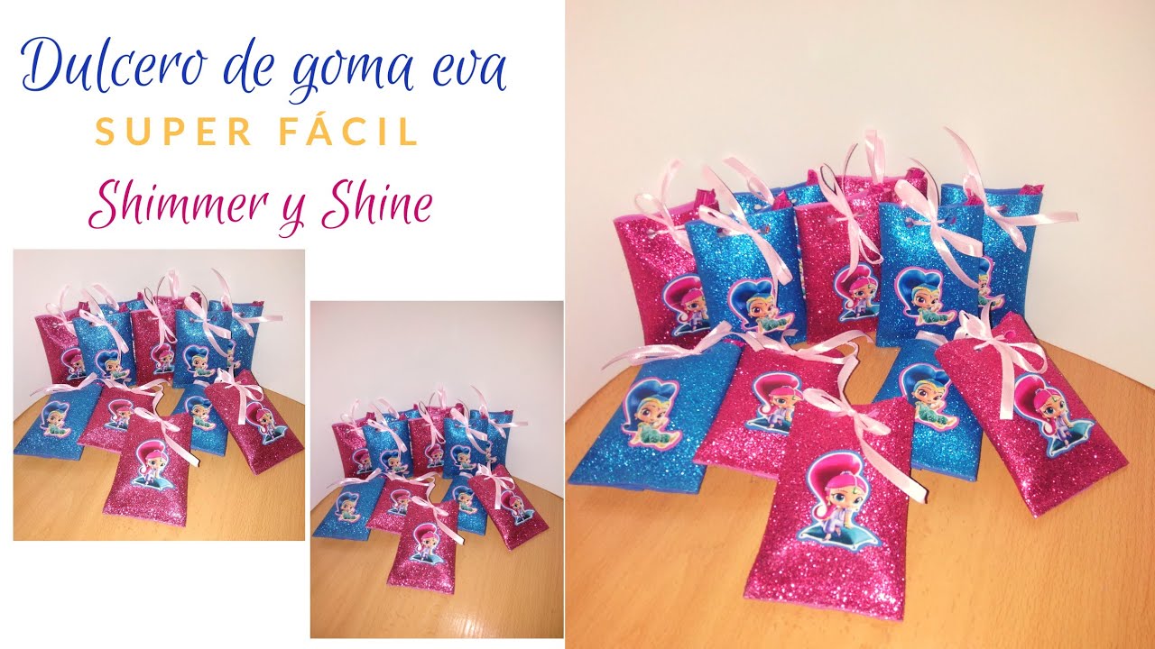🍭DULCERO super fácil en GOMA EVA o FOAMY (shimmer and shine) 🍭