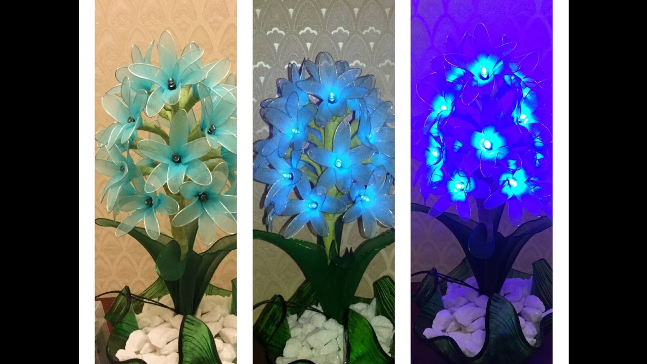 How to make standing nylon flowers with LED light